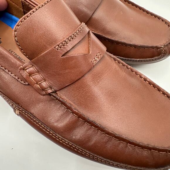 CLARKS Cognac Brown Markman Way Loafer // 10 - Picture 10 of 12